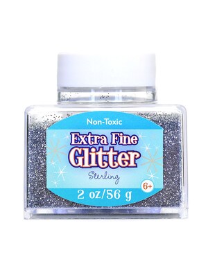 Advantus Corp Extra Fine Glitter Sterling 2 Oz. Stackable Jar [Pack Of 4] (4PK-SUL50861)
