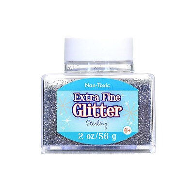 Advantus Corp Extra Fine Glitter Sterling 2 Oz. Stackable Jar [Pack Of 4] (4PK-SUL50861)