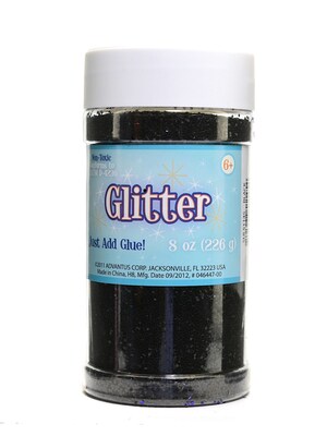 Advantus Corp Glitter Black 8 Oz. Shaker Bottle [Pack Of 3] (3PK-SUL51145)