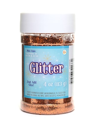 Advantus Corp Glitter Orange 4 Oz. Shaker Bottle [Pack Of 6] (6PK-SUL51133)