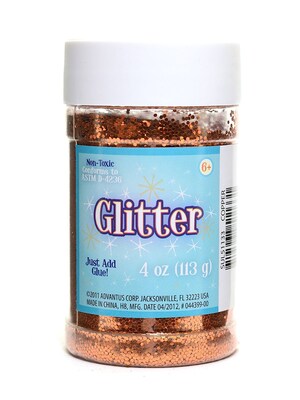 Advantus Corp Glitter Orange 4 Oz. Shaker Bottle [Pack Of 6] (6PK-SUL51133)