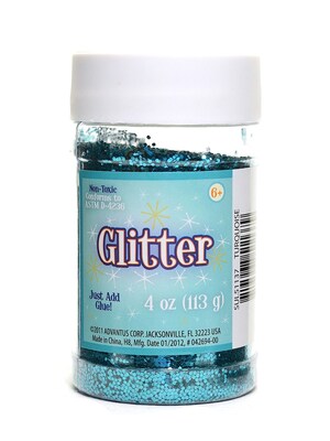 Advantus Corp Glitter Turquoise 4 Oz. Shaker Bottle [Pack Of 6] (6PK-SUL51137)