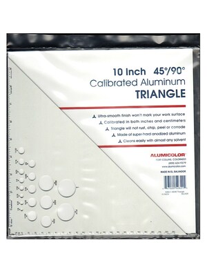 Alumicolor Aluminum Calibrated Triangles 10 In. 45/90 (5282-1)