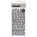 American Crafts Thickers Dimensional Letters Flocked Chipboard Letterman Black [Pack Of 3] (3PK-43070)