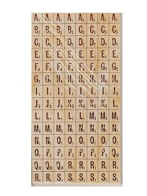 American Crafts Thickers Dimensional Letters Tile Mosaic Natural Wood [Pack Of 3] (3PK-53382)