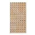 American Crafts Thickers Dimensional Letters Tile Mosaic Natural Wood [Pack Of 3] (3PK-53382)