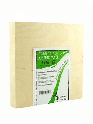 American Easel 1 5/8 In. Cradled Wood Painting Panels 10 In. X 10 In. [Pack Of 2] (2PK-AE1010-D)