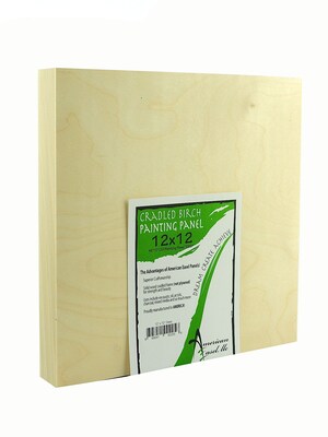 American Easel 1 5/8 In. Cradled Wood Painting Panels 12 In. X 12 In. [Pack Of 2] (2PK-AE1212-D)