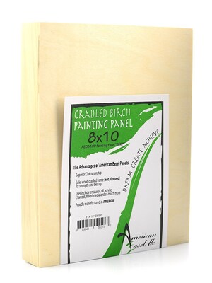 American Easel 1 5/8 In. Cradled Wood Painting Panels 8 In. X 10 In. [Pack Of 2] (2PK-AE0810-D)