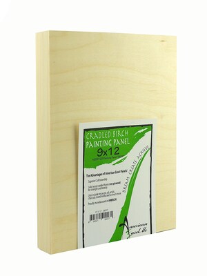 American Easel 1 5/8 In. Cradled Wood Painting Panels 9 In. X 12 In. [Pack Of 2] (2PK-AE0912-D)