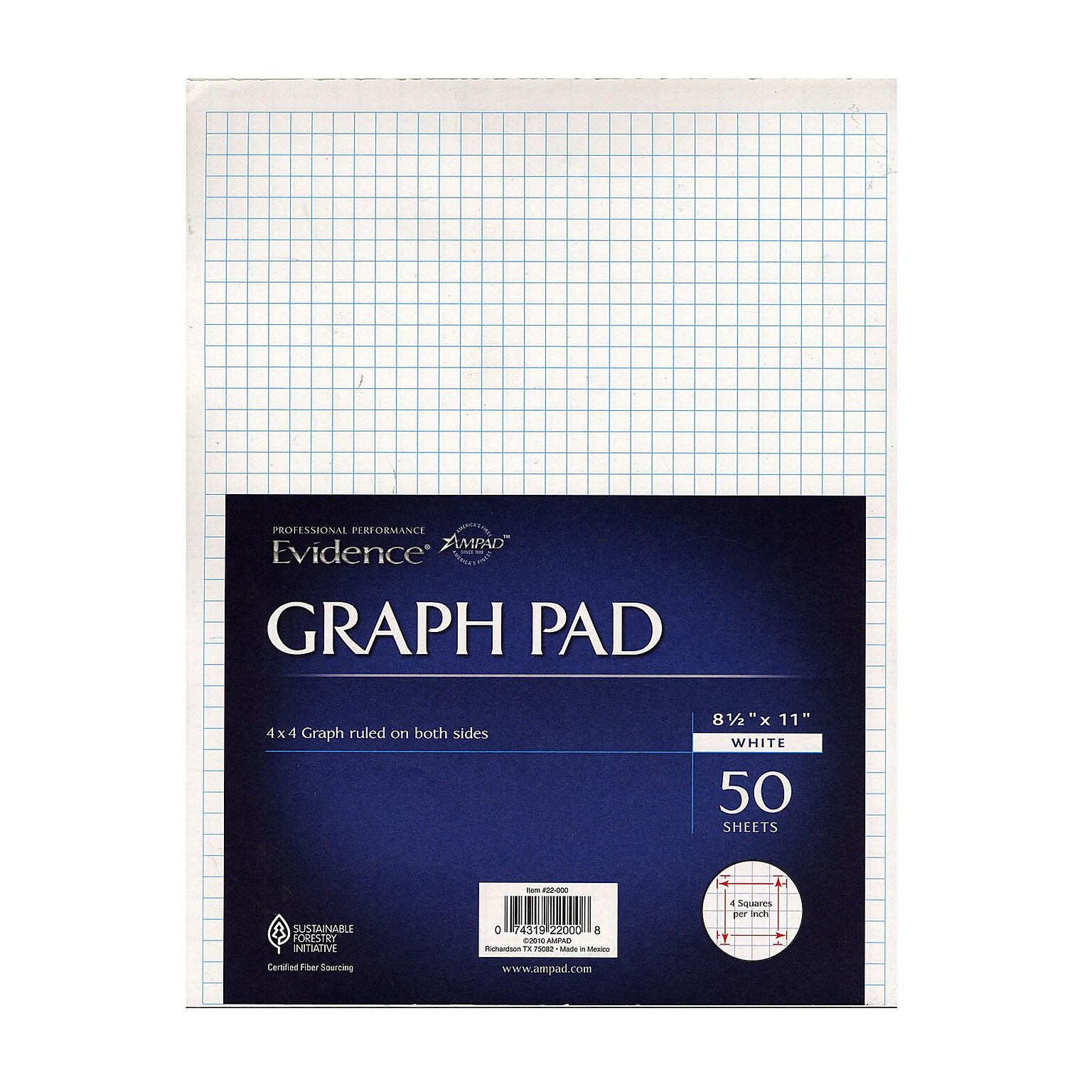 Ampad Evidence Quad Pads 4 X 4 [Pack Of 5] (5PK-22-000)