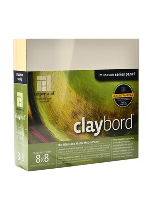 Ampersand Cradled Claybord Board, 8 X 8, 2 (CBSWC088)