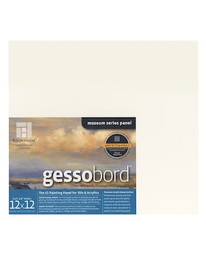 Ampersand Gessobord 12 In. X 12 In. 1/8 In. Each [Pack Of 2] (2PK-GBS122)