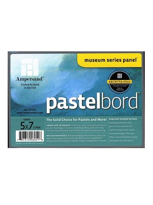 Ampersand Pastelbord 5 In. X 7 In. Gray Pack Of 3 (PB05)
