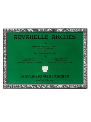Arches Aquarelle Watercolor Block 140 Lb. Cold Press 14 In. X 20 In. (200177172)