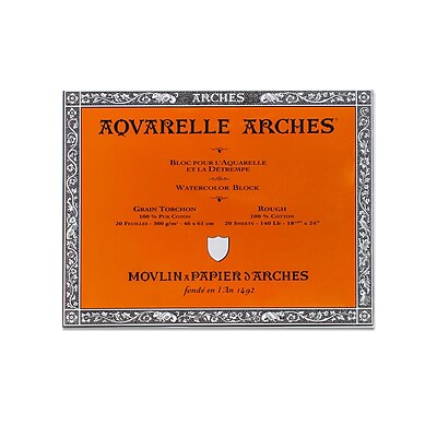 Arches Aquarelle Watercolor Block 140 Lb. Rough 18 In. X 24 In. (200177173)