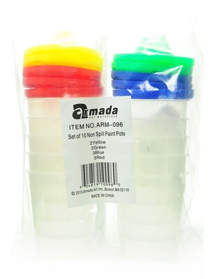 Armada Set Of 10 Non-Spill Paint Pots Set Of 10 (ARM-096)
