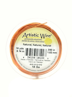 Artistic Wire Spools 10 Yd. Natural 18 Gauge [Pack Of 4] (4PK-AWS-18-10-10YD)