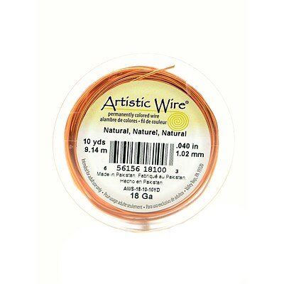 Artistic Wire Spools 10 Yd. Natural 18 Gauge [Pack Of 4] (4PK-AWS-18-10-10YD)