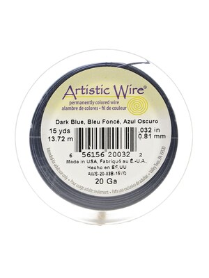 Artistic Wire Spools 15 Yd. Dark Blue 20 Gauge [Pack Of 4] (4PK-AWS-20-03B-15YD)