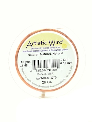 Artistic Wire Spools 40 Yd. Natural 28 Gauge [Pack Of 4] (4PK-AWS-28-10-40YD)