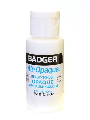 Badger Air Opaque Airbrush Color White 1 Oz. Bottle [Pack Of 5] (5PK-7-02)