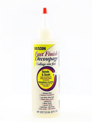 Beacon Fast Finish Decoupage Adhesive, 8 Oz., 2/Pk (2PK-FD8OZBOT06)