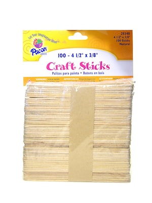 Bemiss Jason Wooden Craft Sticks 4 1/2 In. X 3/8 In. [Pack Of 10] (10PK-25340)