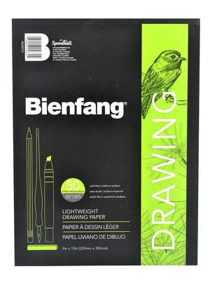 Bienfang 9 x 12 Tape Bound Drawing Sketch Pad, 50 Sheets/Pad, 4/Pack (11264-PK4)