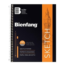 Bienfang 11 x 14 Wire Bound Sketch Pad, 100 Sheets/Pad, 2/Pack (53159-PK2)