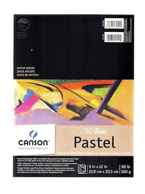 Canson Mi-Teintes Pastel Assorted Pad, 9 In. x 12 In. (100510864)