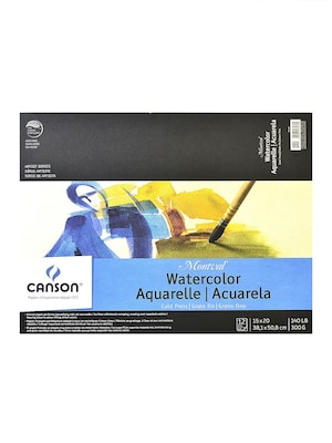 Canson Montval Watercolor Paper, 15 In. x 20 In., Pad Of 12 140 Lb. Cold Press (100511053)