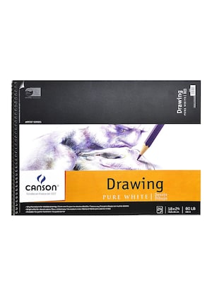 Canson Pure White Drawing Pads, 18 In. x 24 In. (100510893)