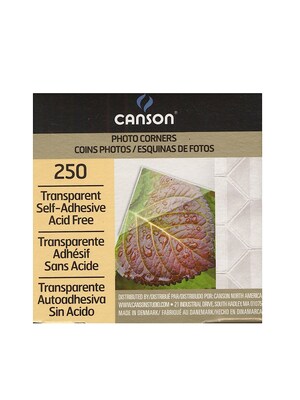 Canson Self-Adhesive Acid-Free Photo Corners Clear [Pack Of 4] (4PK-100510368)