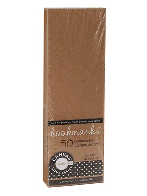 Canvas Corp Bookmarks Kraft 6 In. X 2 In. Pack Of 50 [Pack Of 6] (6PK-CDS1837)