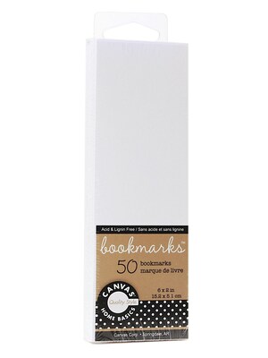 Canvas Corp Bookmarks White 6 In. X 2 In. Pack Of 50 [Pack Of 6] (6PK-CDS1792)