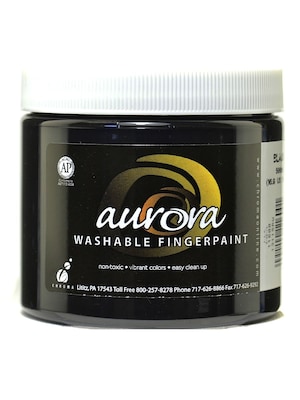Chroma Inc. Aurora Washable Finger Paint Black [Pack Of 4] (4PK-11600)