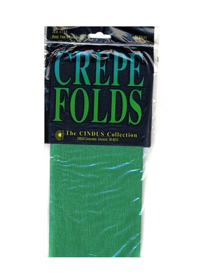 Cindus Crepe Paper Folds Emerald Green [Pack Of 6] (6PK-1181)