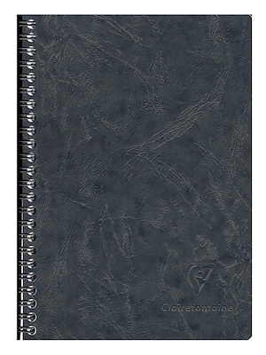 Clairefontaine Age Bag Notebook, 5.83 x 8.27, 60 Sheets, Glossy Black (785661C)
