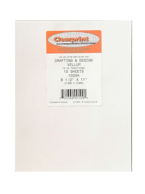 Staedtler Vellum Tracing Paper, 8.5 x 11, White, 50/Pad (484830