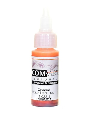 Com-Art Opaque Airbrush Color Indian Red [Pack Of 4] (4PK-1-022-1)