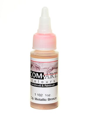 Com-Art Transparent Airbrush Color Metallic Bronze [Pack Of 4] (4PK-1-102-1)