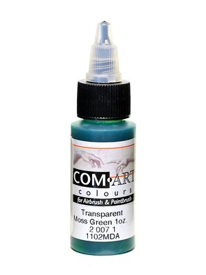 Com-Art Transparent Airbrush Color Moss Green [Pack Of 4] (4PK-2-007-1)