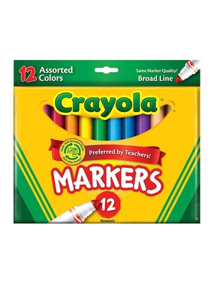 Crayola Assorted Colors Marker Sets Broad Box Of 12 [Pack Of 4] (4PK-58-7712)