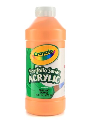 Crayola Portfolio Series Acrylic Paint Brilliant Orange 16 Oz. [Pack Of 2] (2PK-20-4016-720)