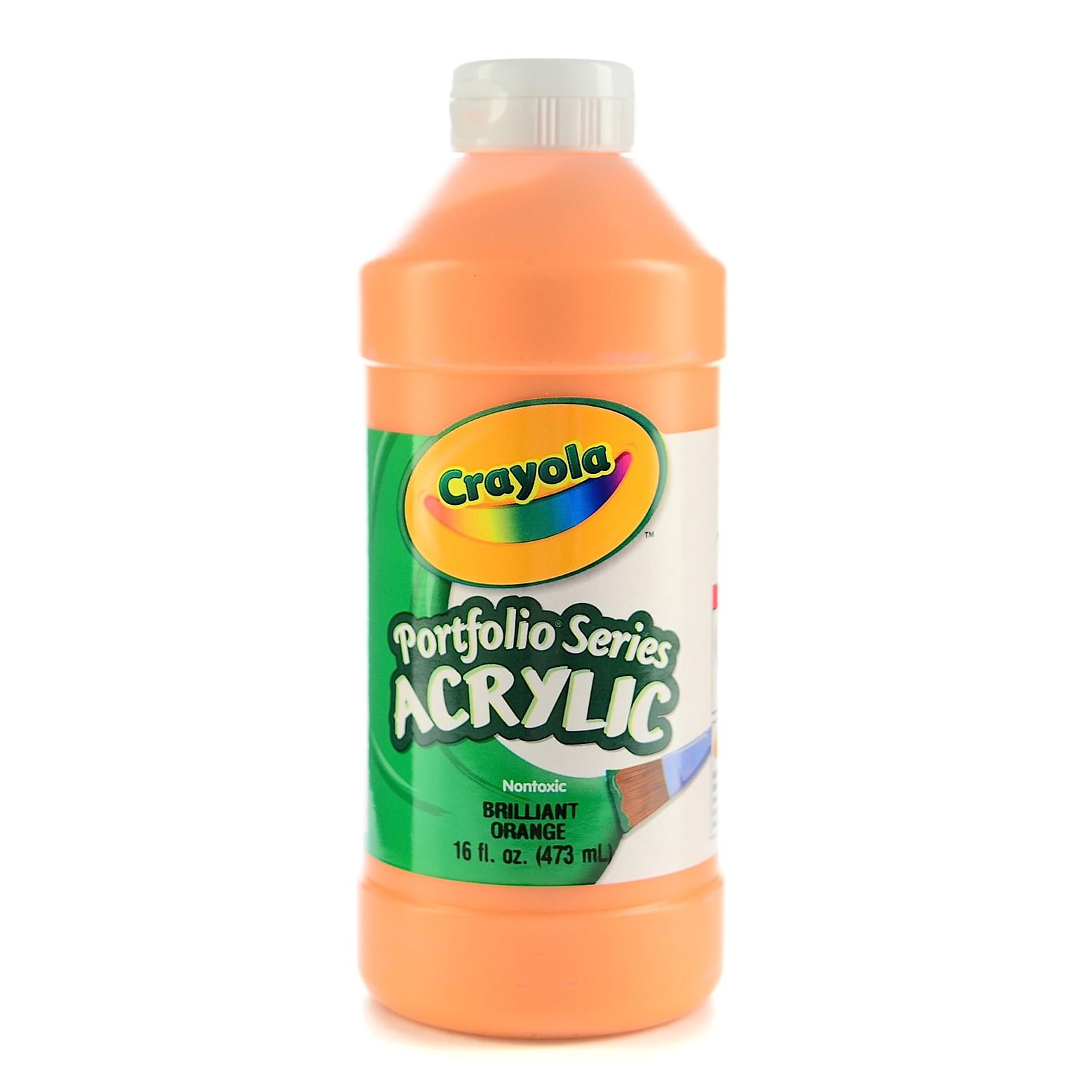 Crayola Portfolio Series Acrylic Paint Brilliant Orange 16 Oz. [Pack Of 2] (2PK-20-4016-720)
