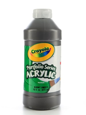 Crayola Portfolio Series Acrylic Paint Burnt Umber 16 Oz. [Pack Of 2] (2PK-20-4016-128)