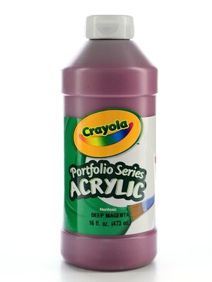 Crayola Portfolio Series Acrylic Paint Deep Magenta 16 Oz. [Pack Of 2] (2PK-20-4016-300)