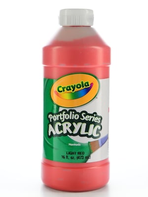 Crayola Portfolio Series Acrylic Paint Light Red 16 Oz. [Pack Of 2] (2PK-20-4016-113)