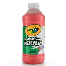 Crayola Portfolio Series Acrylic Paint Light Red 16 Oz. [Pack Of 2] (2PK-20-4016-113)